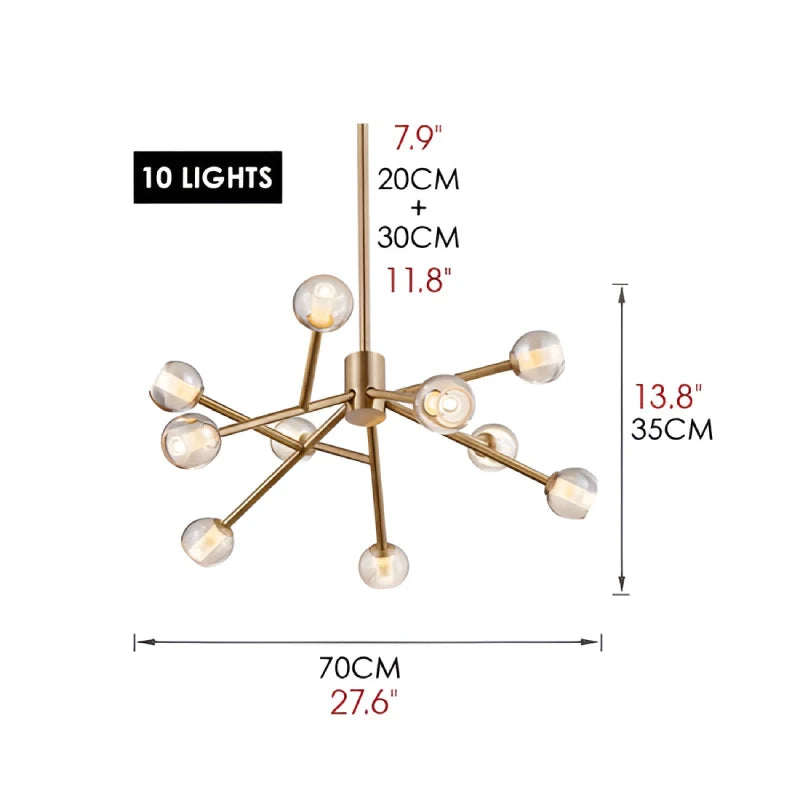 Norn Molecular-Shaped Chandelier - Chandeliers | Lucera Lighting
