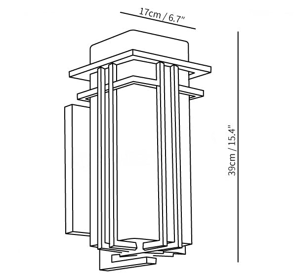 Krajewski Modern Industrial Outdoor Wall Light - Matte Black Exterior Wall Sconce Fixture for Porch, Patio & Garage