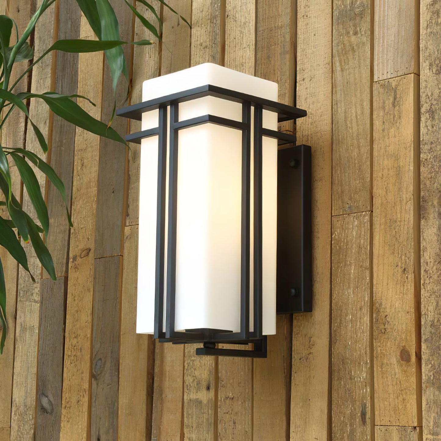 Krajewski Modern Industrial Outdoor Wall Light - Matte Black Exterior Wall Sconce Fixture for Porch, Patio & Garage