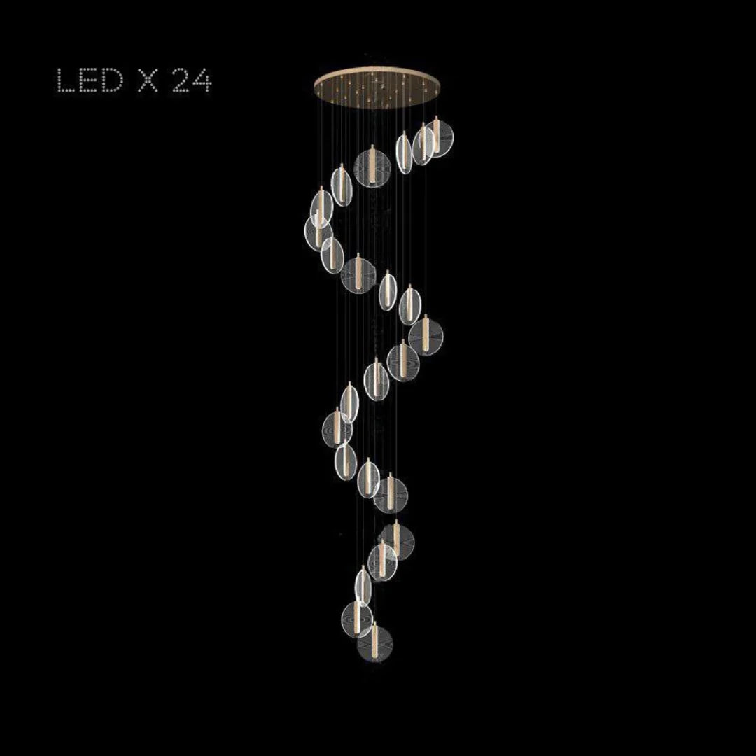 Dell Elegant Gold Circles Magic Chandelier - Chandeliers | Lucera Lighting