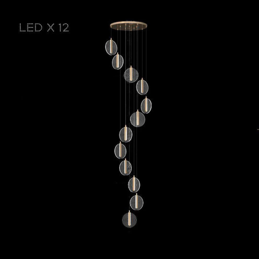 Dell Elegant Gold Circles Magic Chandelier - Chandeliers | Lucera Lighting