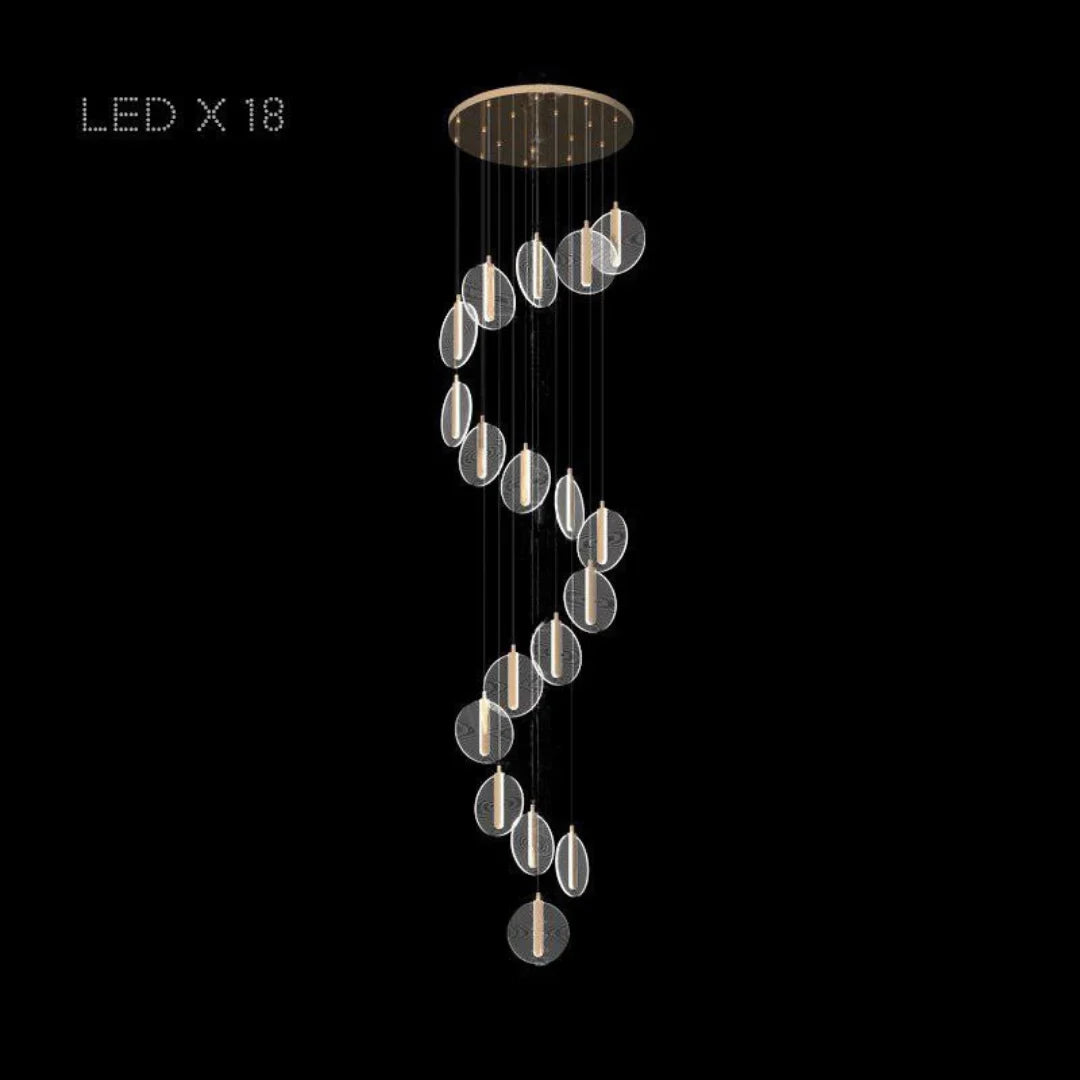 Dell Elegant Gold Circles Magic Chandelier - Chandeliers | Lucera Lighting