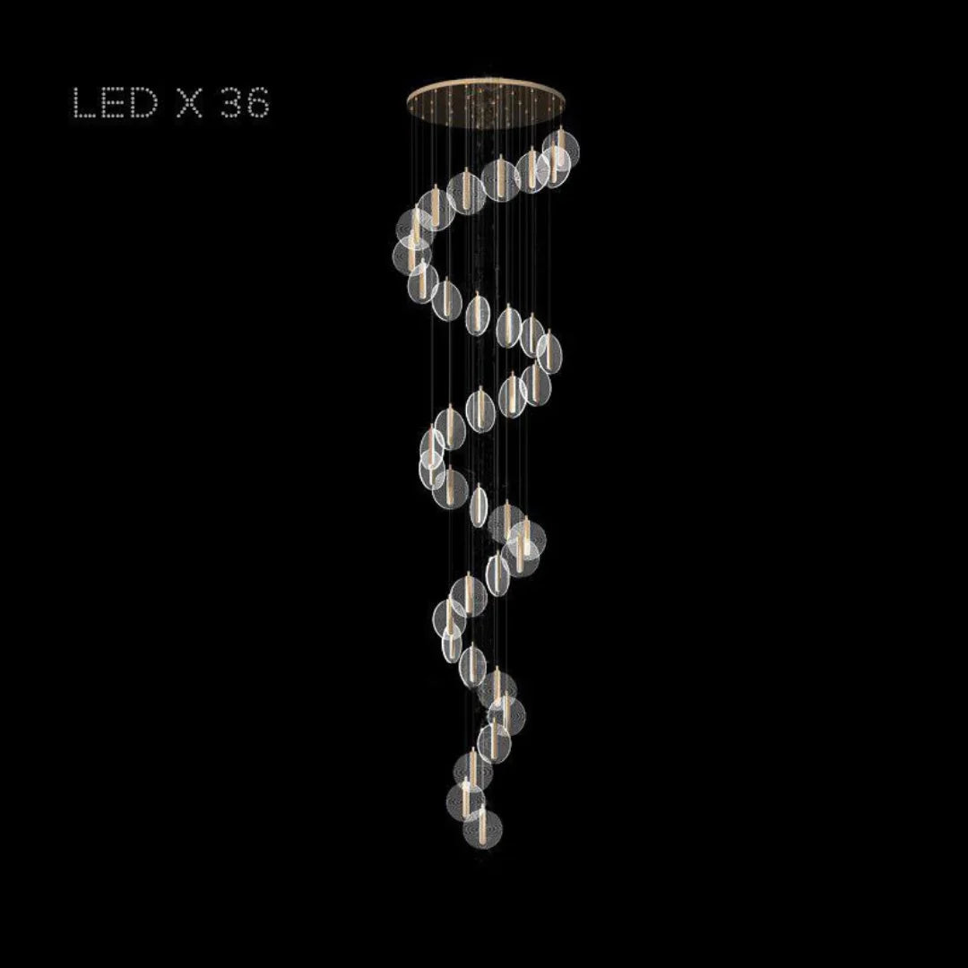 Dell Elegant Gold Circles Magic Chandelier - Chandeliers | Lucera Lighting