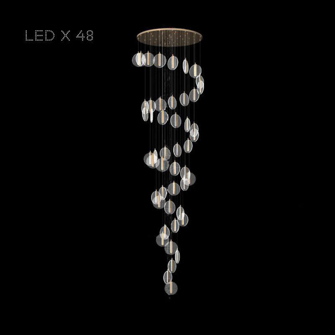 Dell Elegant Gold Circles Magic Chandelier - Chandeliers | Lucera Lighting