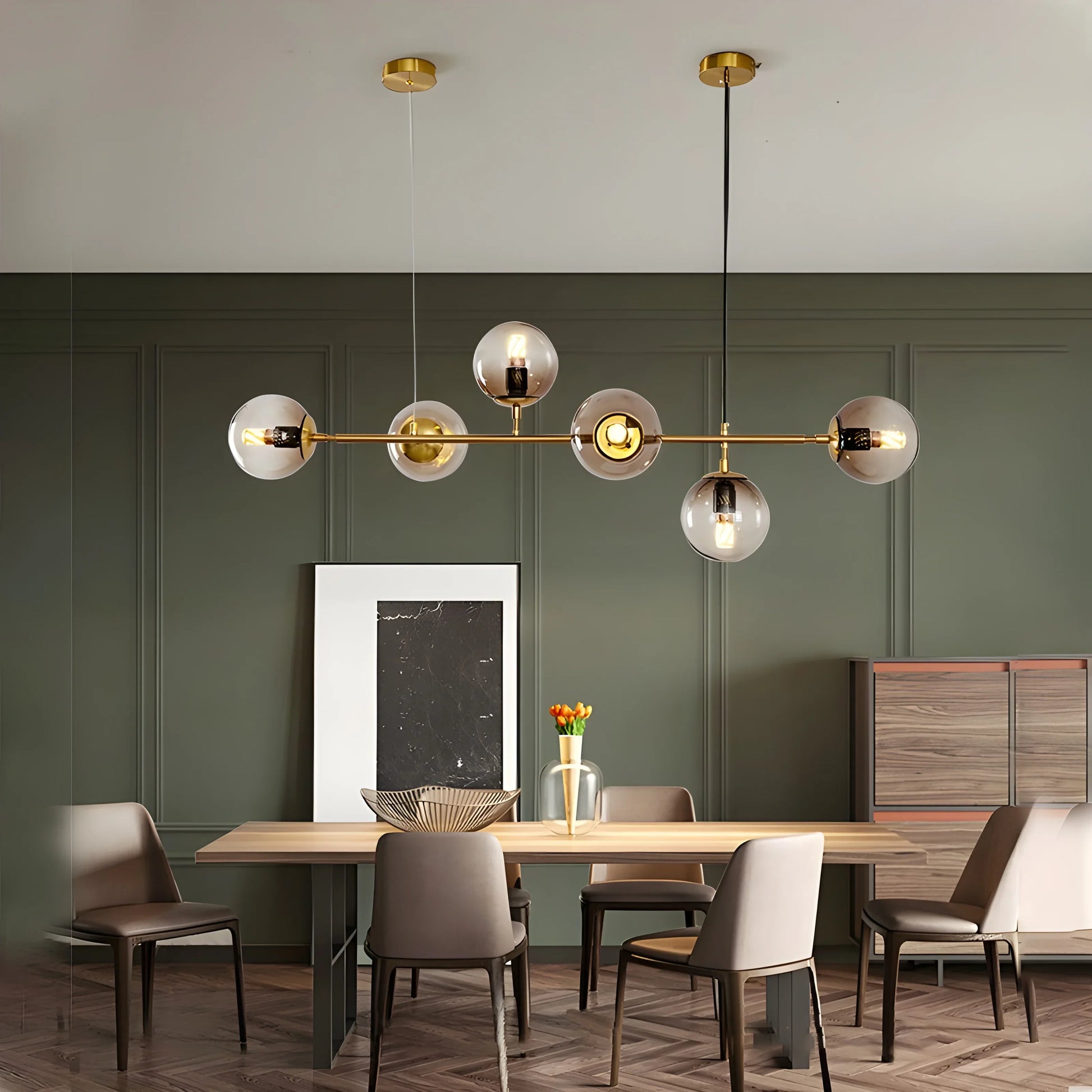 Dag Glass Ball LED Pendant Light for Dining Room - Pendant Lights | Lucera Lighting