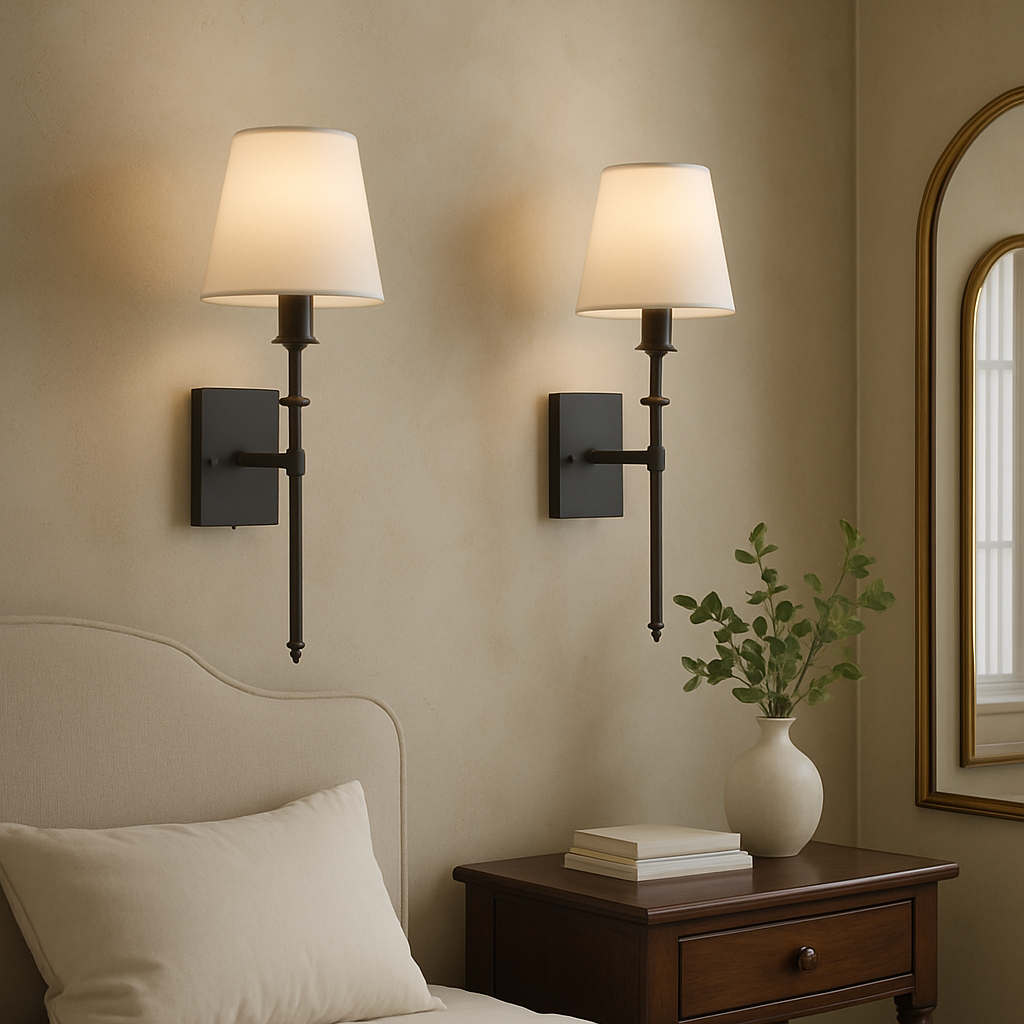 Luminara | Stylish Minimalist 2-Pack Wired Wall Sconces Lighting