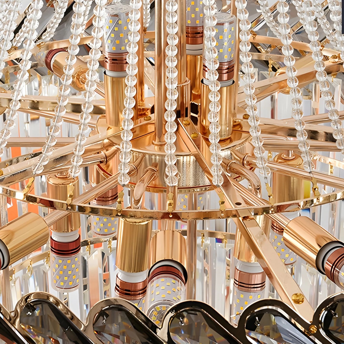 Amber Luxury Crystal Chandelier Opulent Elegance - Chandeliers | Lucera Lighting