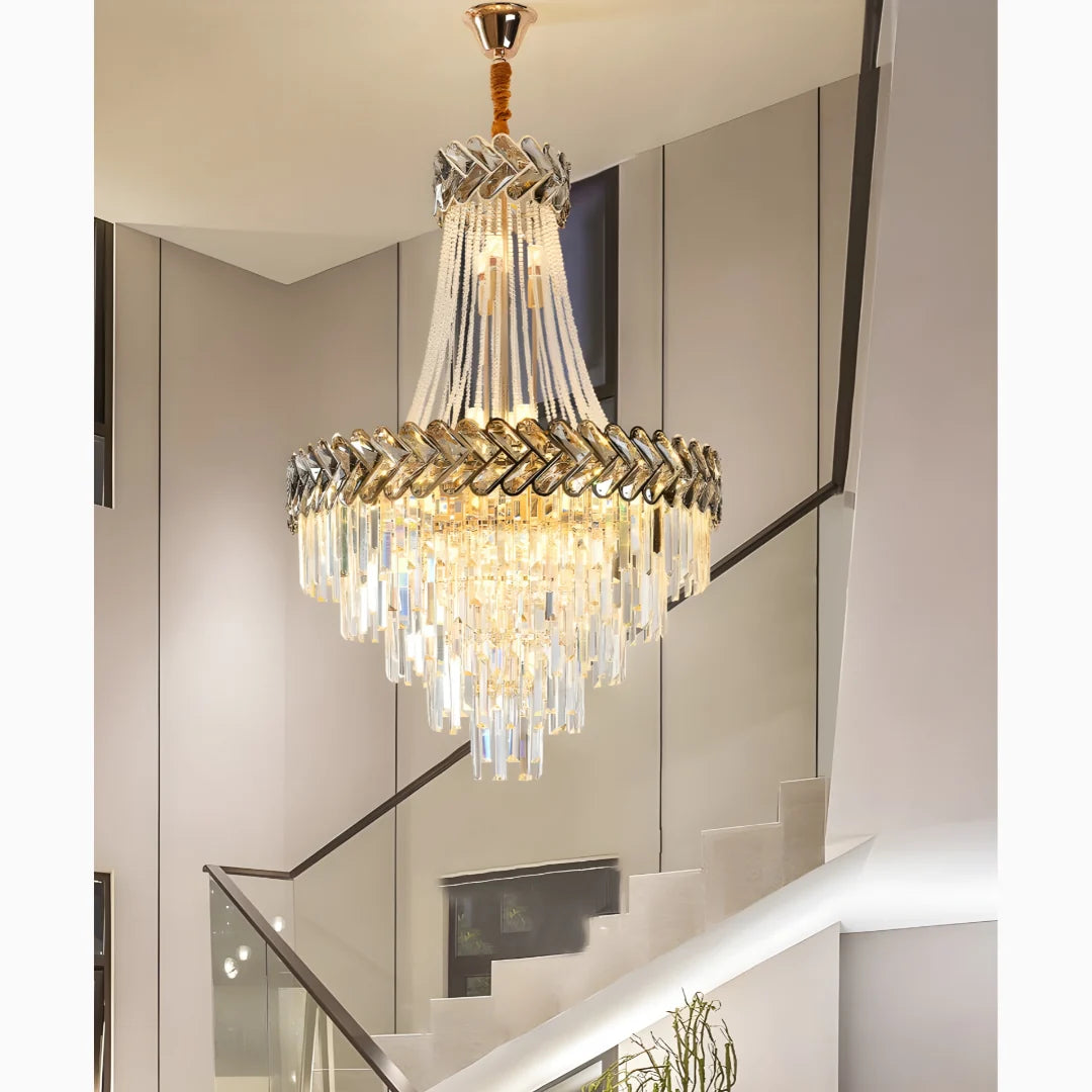 Amber Luxury Crystal Chandelier Opulent Elegance - Chandeliers | Lucera Lighting
