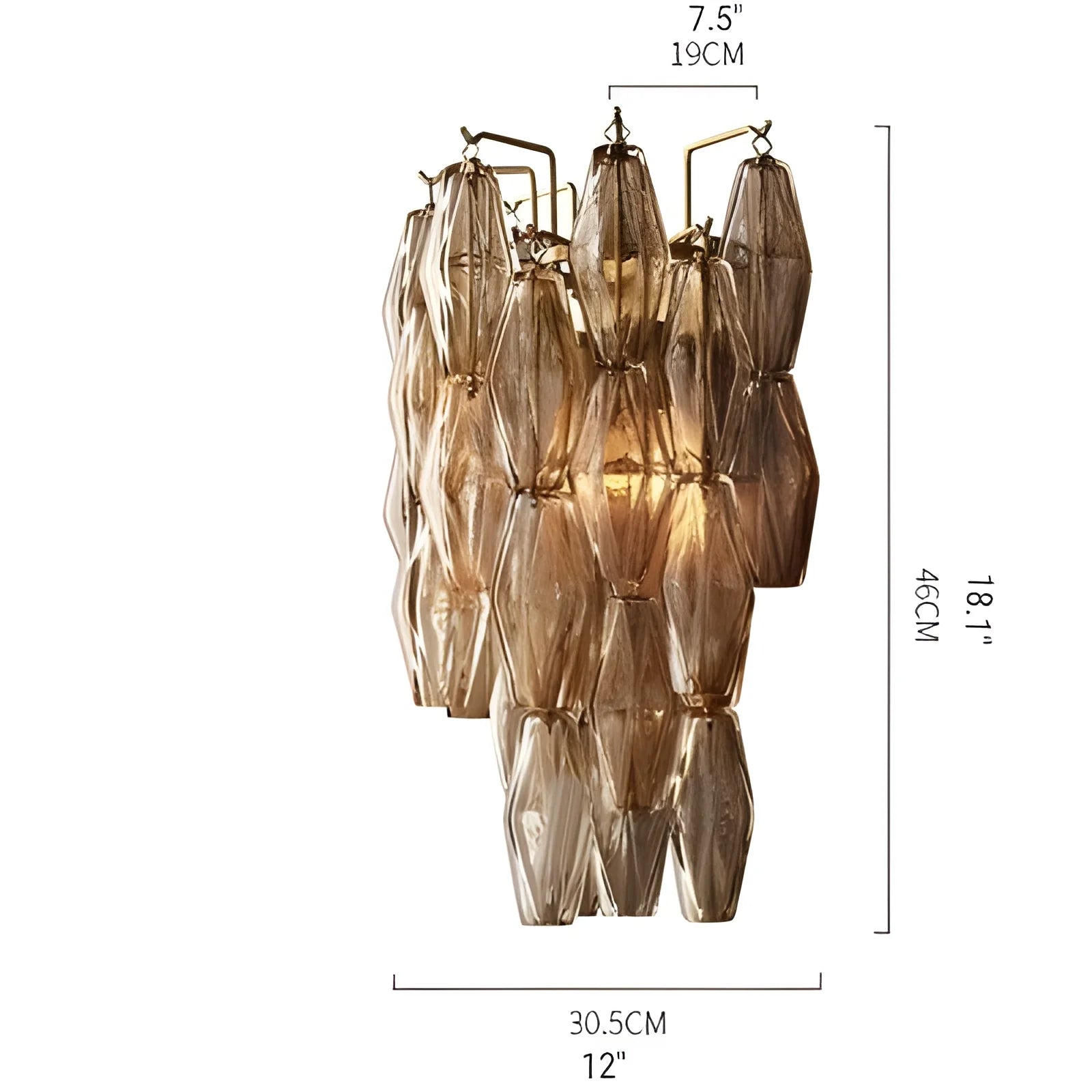 Frieze Crystal Wall Lamp for Living Room Bedroom - Wall Lights & Sconces | Lucera Lighting