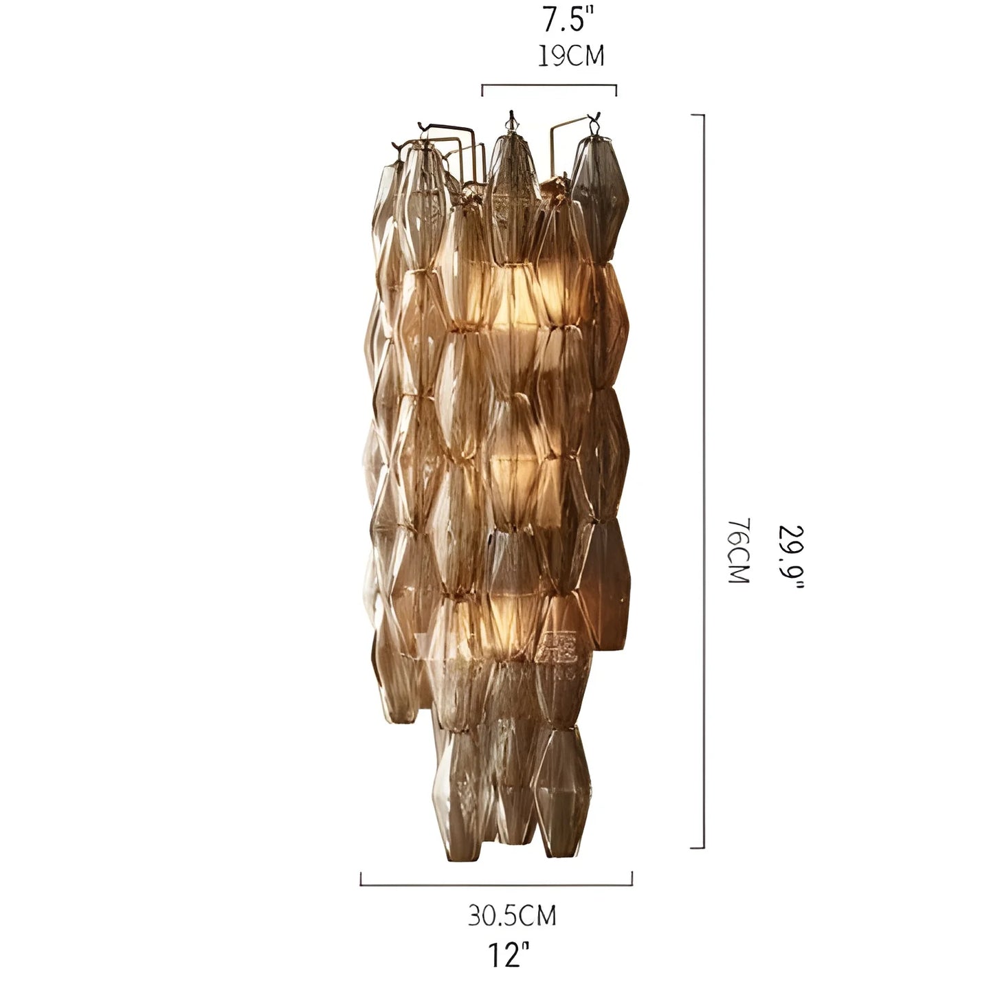 Frieze Crystal Wall Lamp for Living Room Bedroom - Wall Lights & Sconces | Lucera Lighting