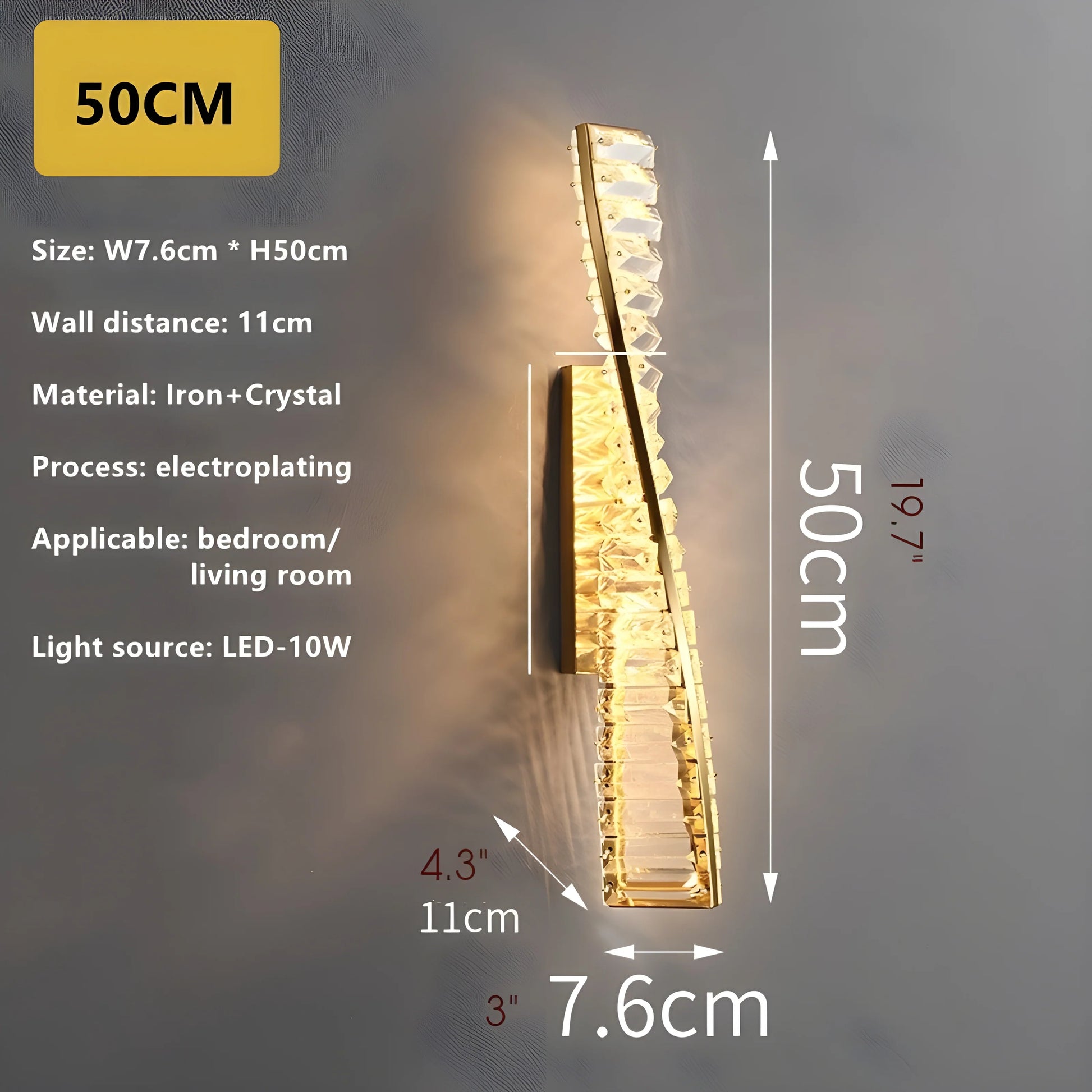 Marcato Nordic LED Crystal Wall Light - Wall Lights & Sconces | Lucera Lighting