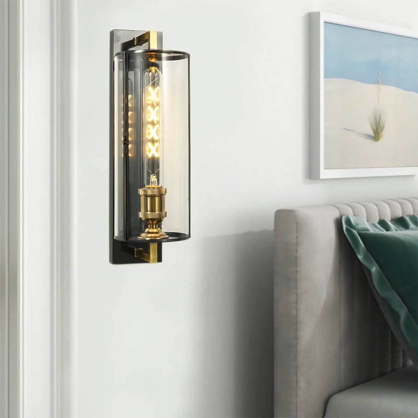 Primal Industrial Glass Wall Lamp for Living Room - Wall Lights & Sconces | Lucera Lighting