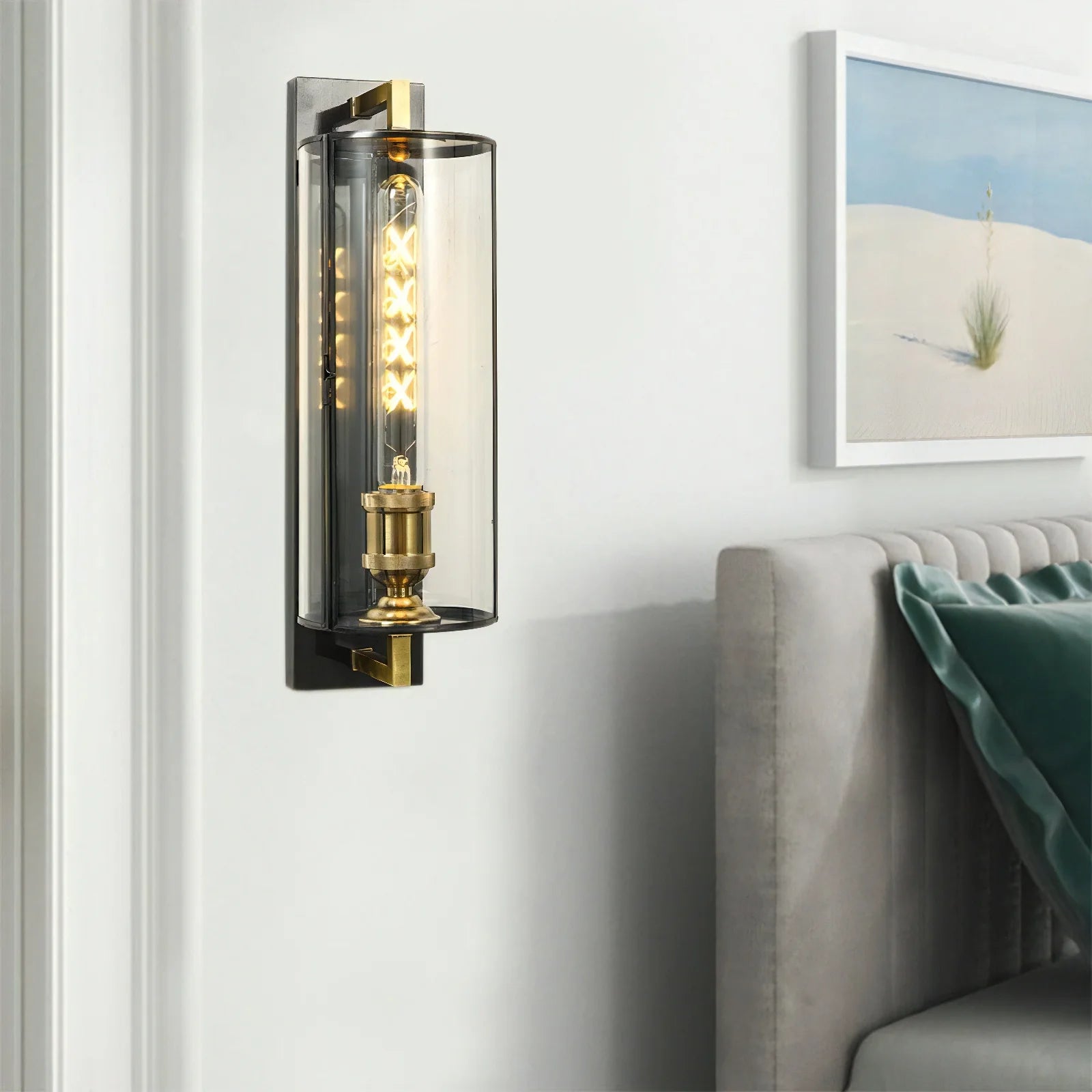 Primal Industrial Glass Wall Lamp for Living Room - Wall Lights & Sconces | Lucera Lighting
