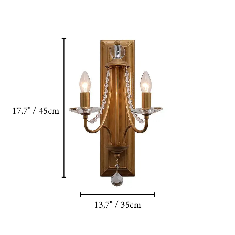 Eco Retro Candle Wall Sconce with Crystal Accents - Wall Lights & Sconces | Lucera Lighting