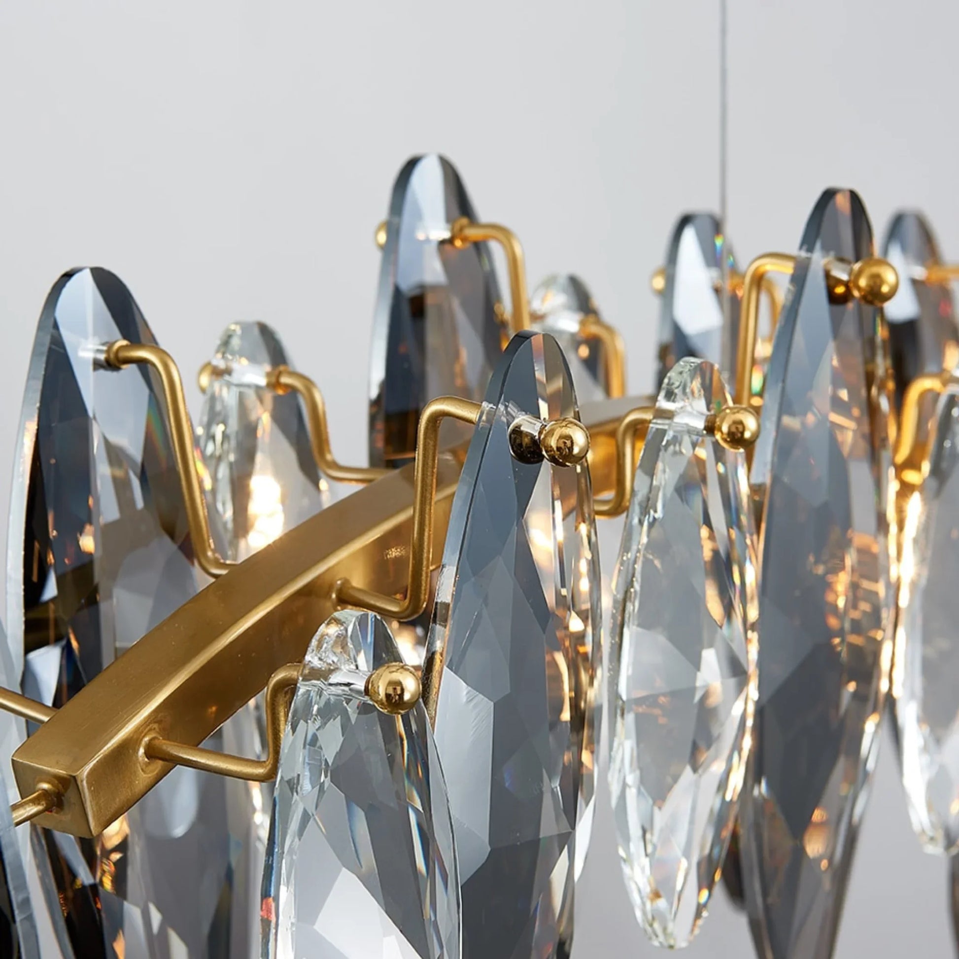 Arno Wave Chrome Crystal Chandelier - Pendant Lights | Lucera Lighting