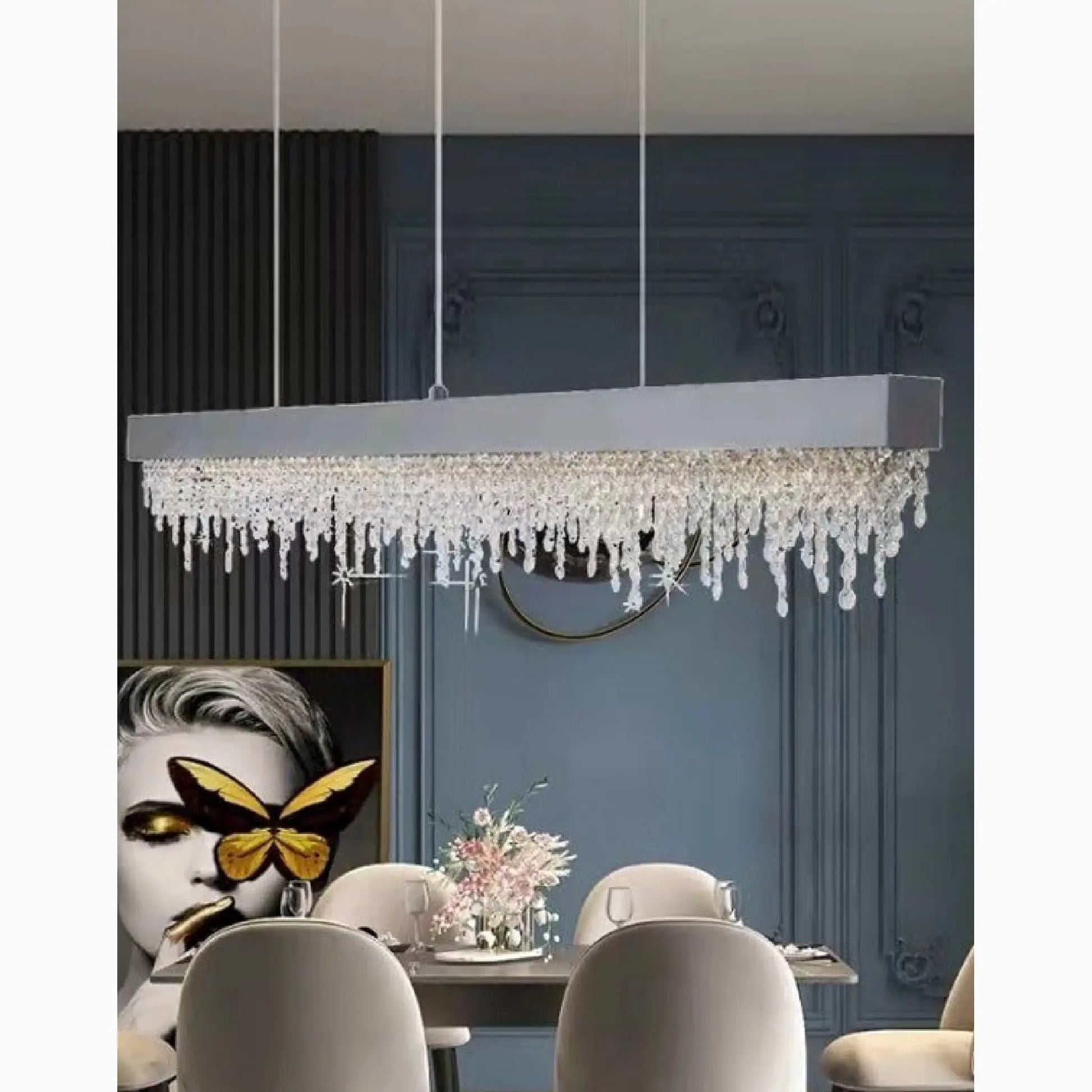 Sol Black and Gold Chandelier for Dining Room - Pendant Lights | Lucera Lighting