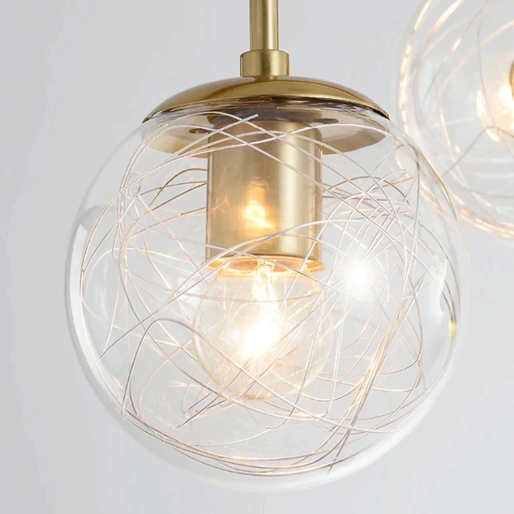Citrine Modern Pendant Chandelier with Glass Balls - Pendant Lights | Lucera Lighting
