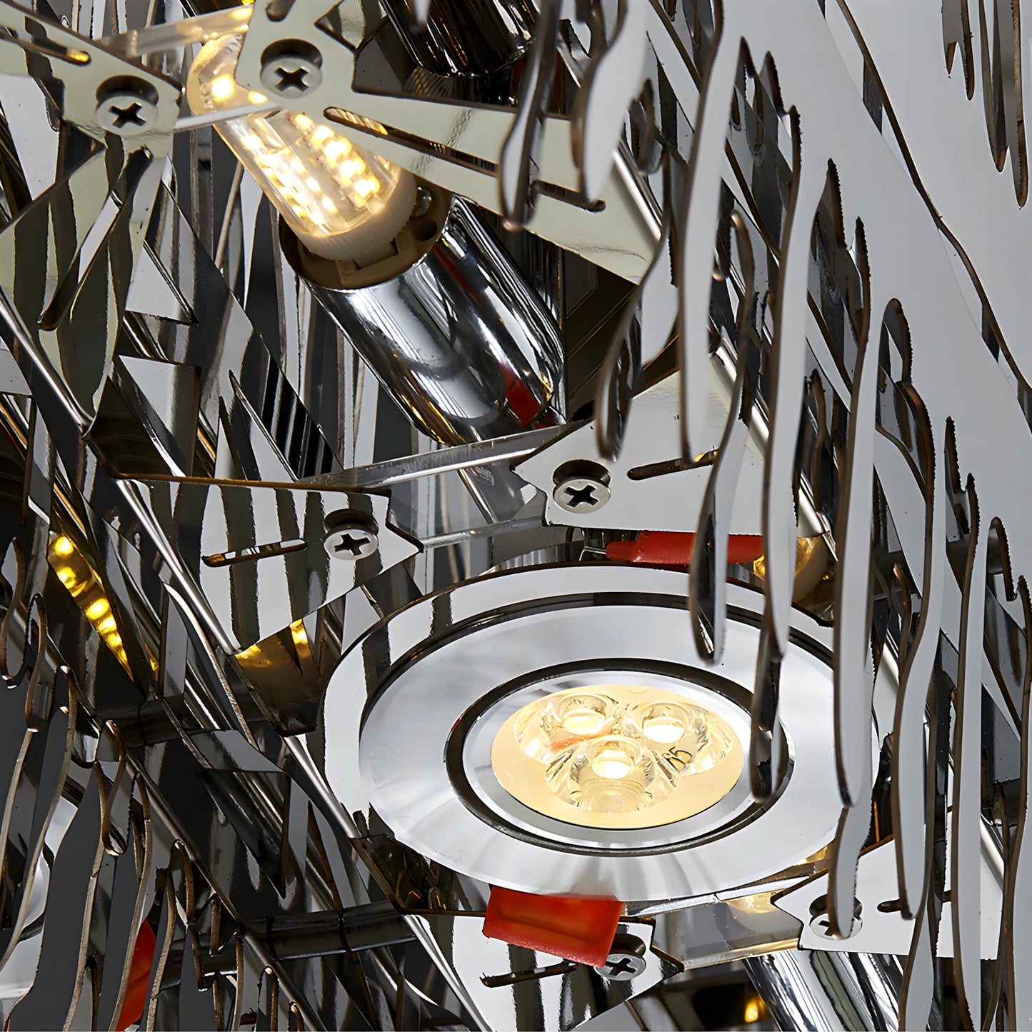 Magne Golden LED Chandelier for Dining Room - Chandeliers | Lucera Lighting
