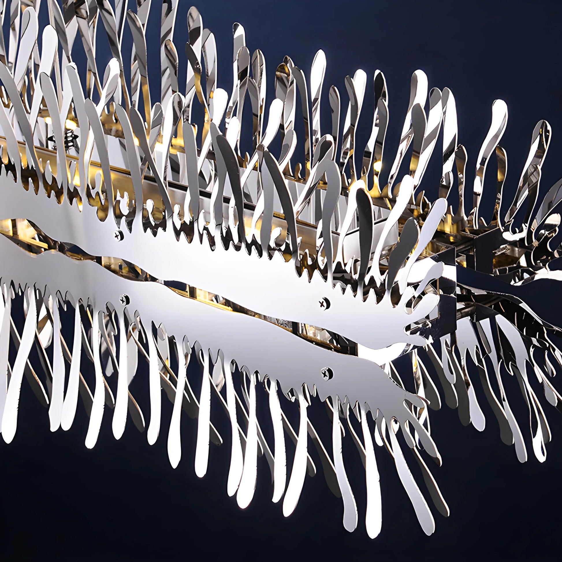 Magne Golden LED Chandelier for Dining Room - Chandeliers | Lucera Lighting