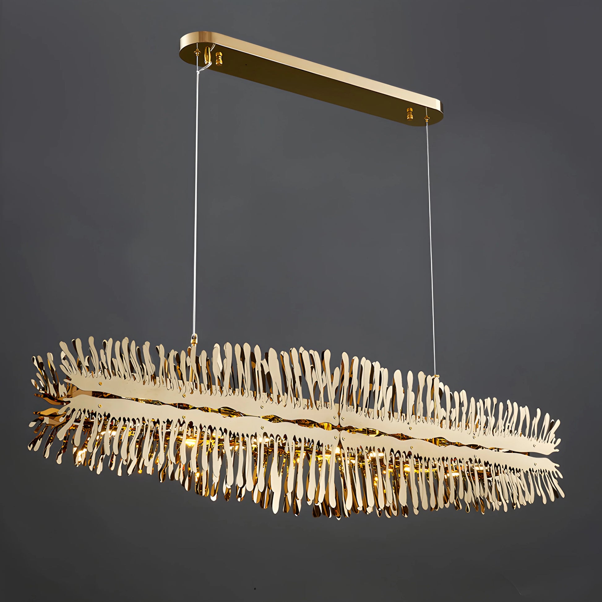 Magne Golden LED Chandelier for Dining Room - Chandeliers | Lucera Lighting
