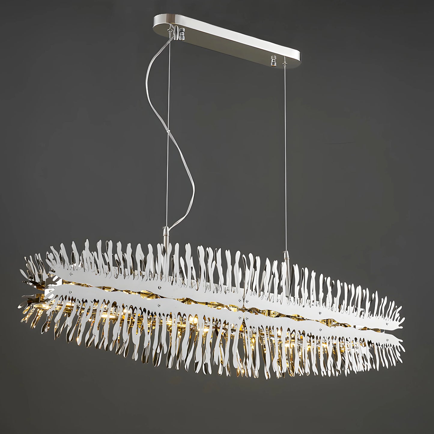 Magne Golden LED Chandelier for Dining Room - Chandeliers | Lucera Lighting