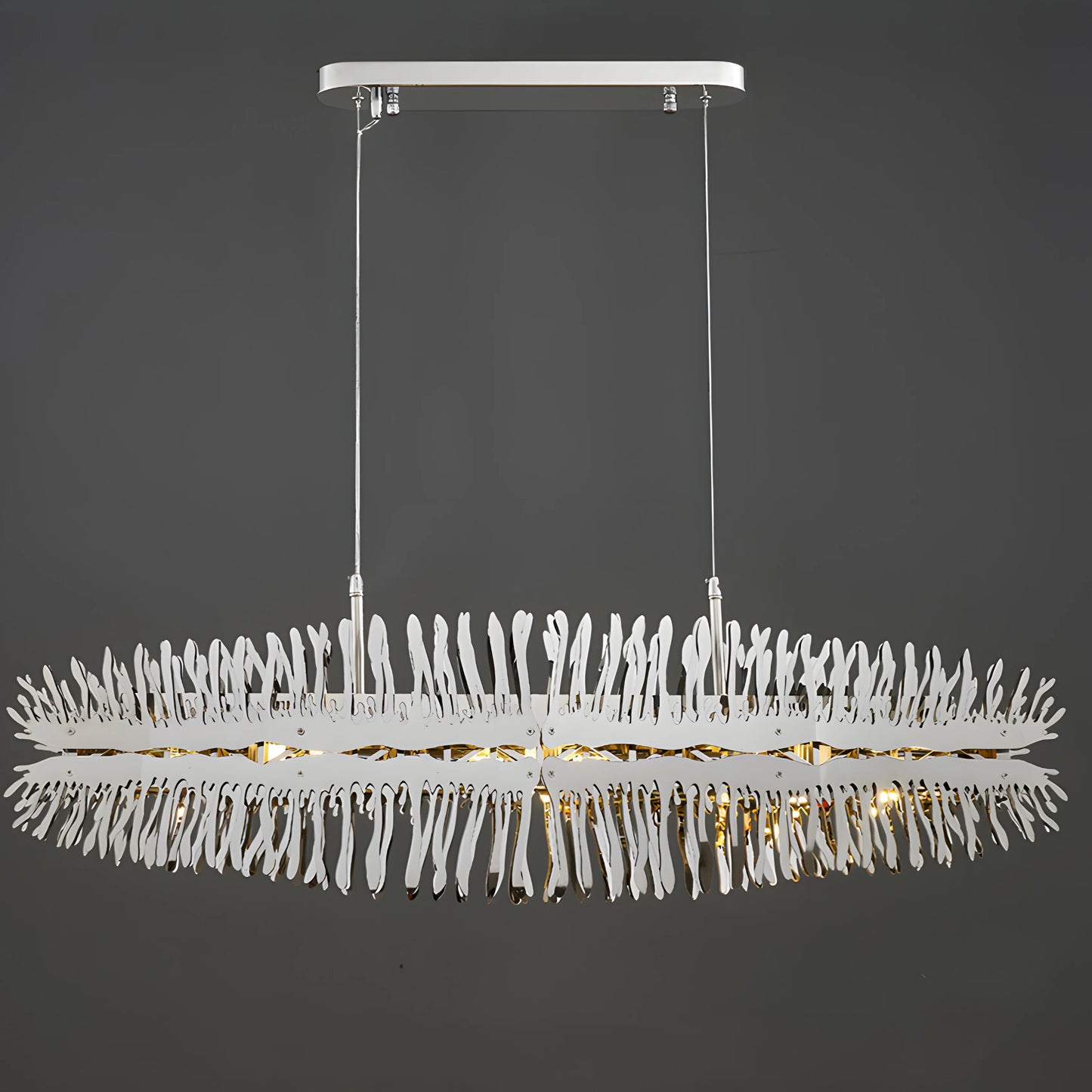 Magne Golden LED Chandelier for Dining Room - Chandeliers | Lucera Lighting