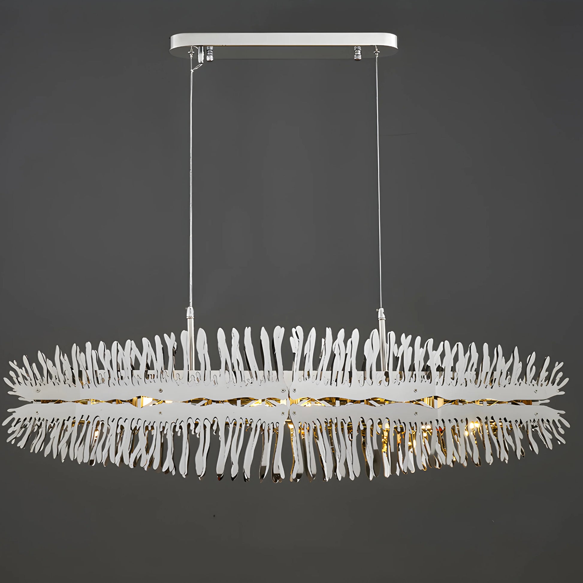 Magne Golden LED Chandelier for Dining Room - Chandeliers | Lucera Lighting