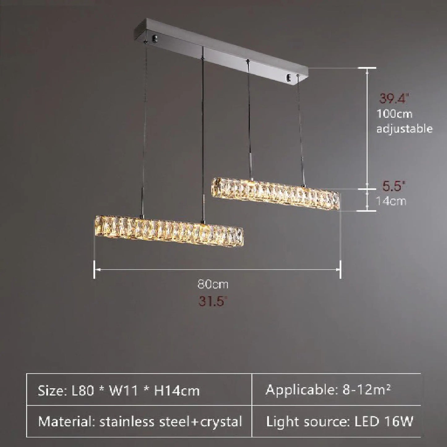 Gerd Crystal Pendant LED Light - Pendant Lights | Lucera Lighting