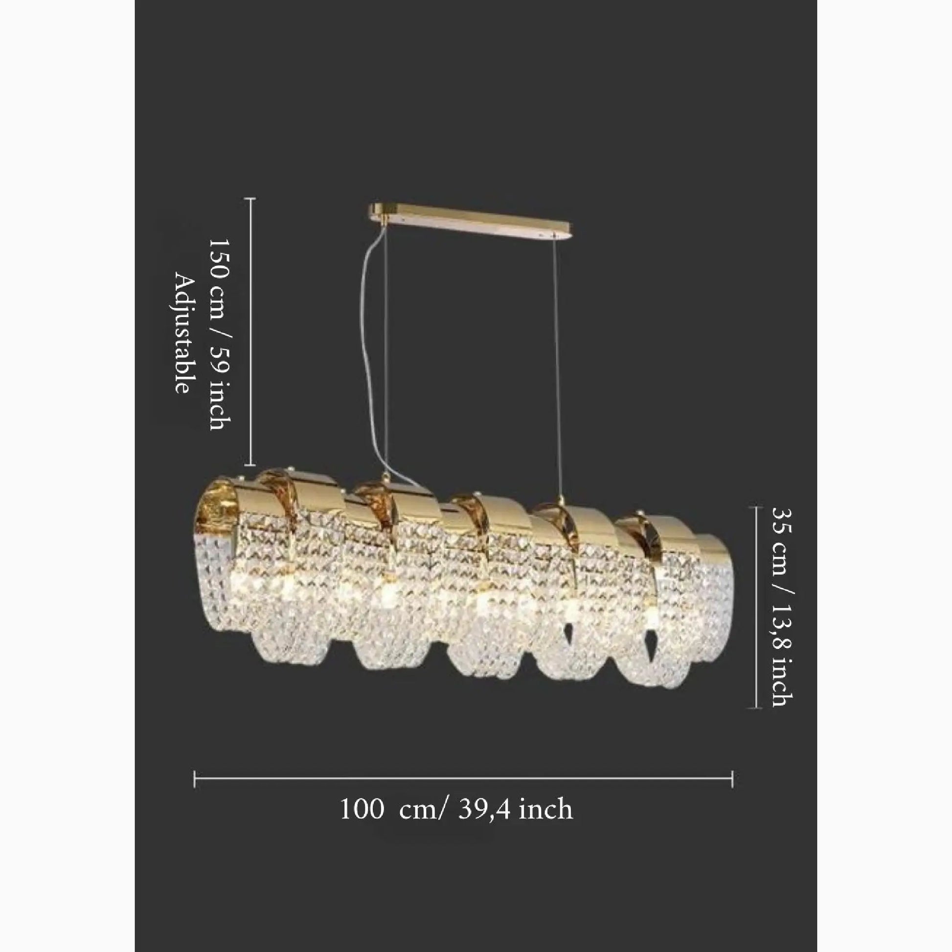 Saga Modern LED Crystal Chandelier - Chandeliers | Lucera Lighting
