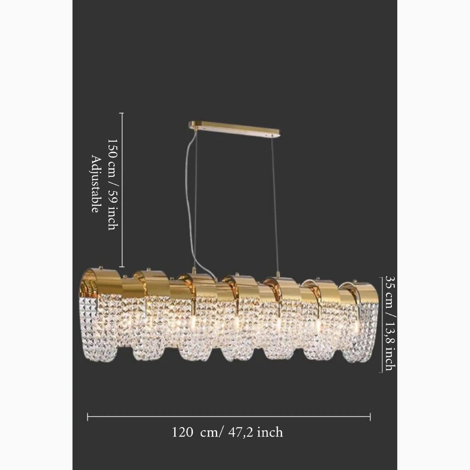 Saga Modern LED Crystal Chandelier - Chandeliers | Lucera Lighting
