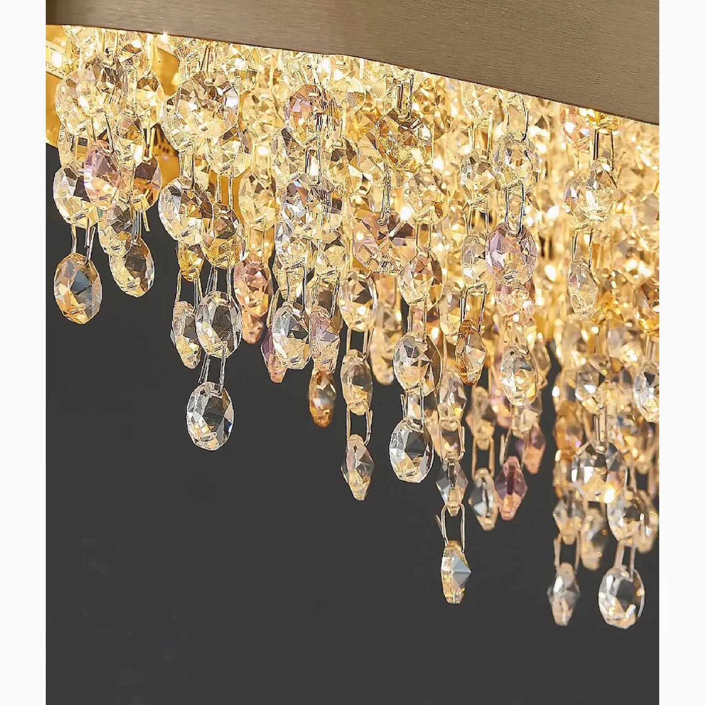 Ulf Modern Rectangular Crystal Chandelier - Pendant Lights | Lucera Lighting
