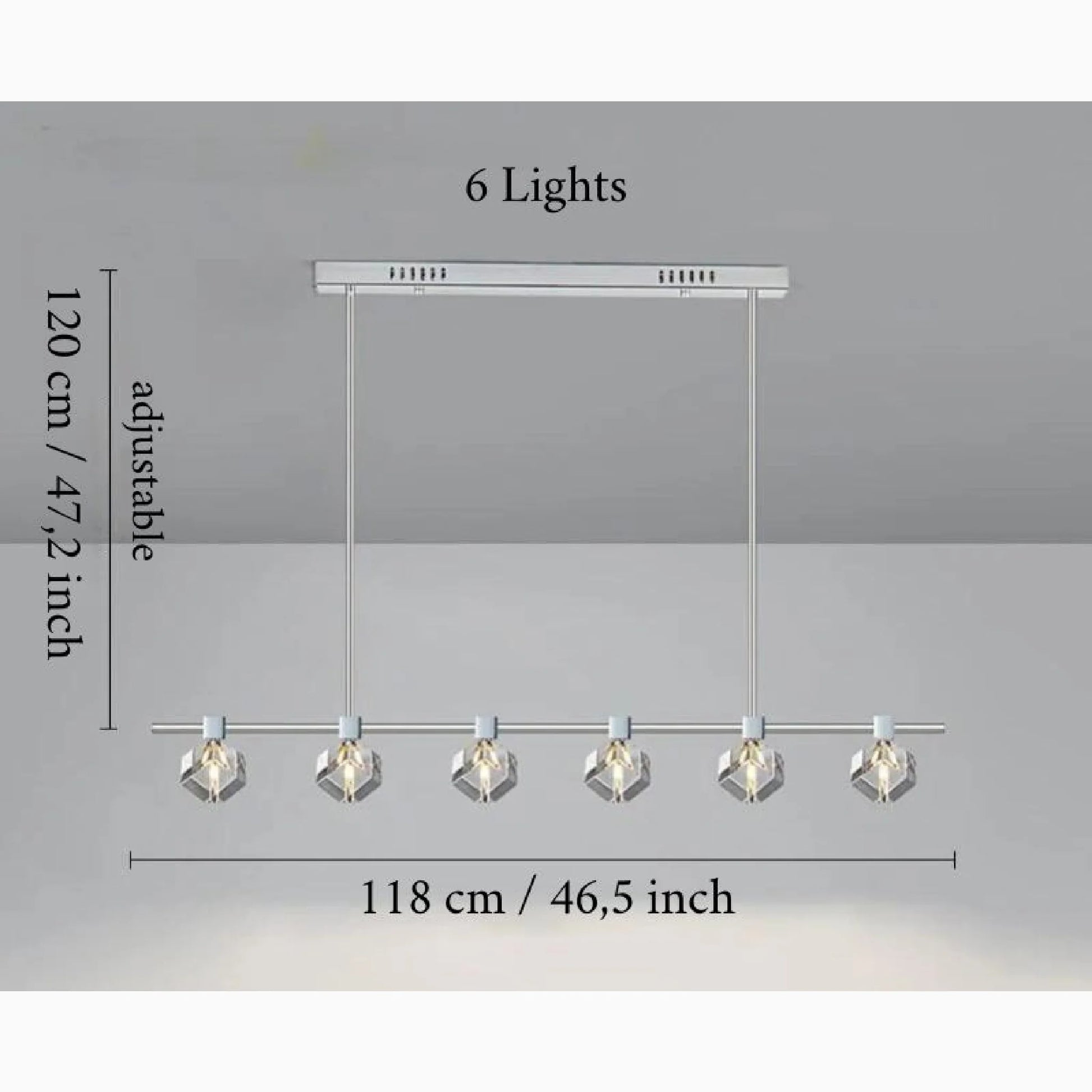 Sif Long Linear LED Crystal Chandelier - Pendant Lights | Lucera Lighting
