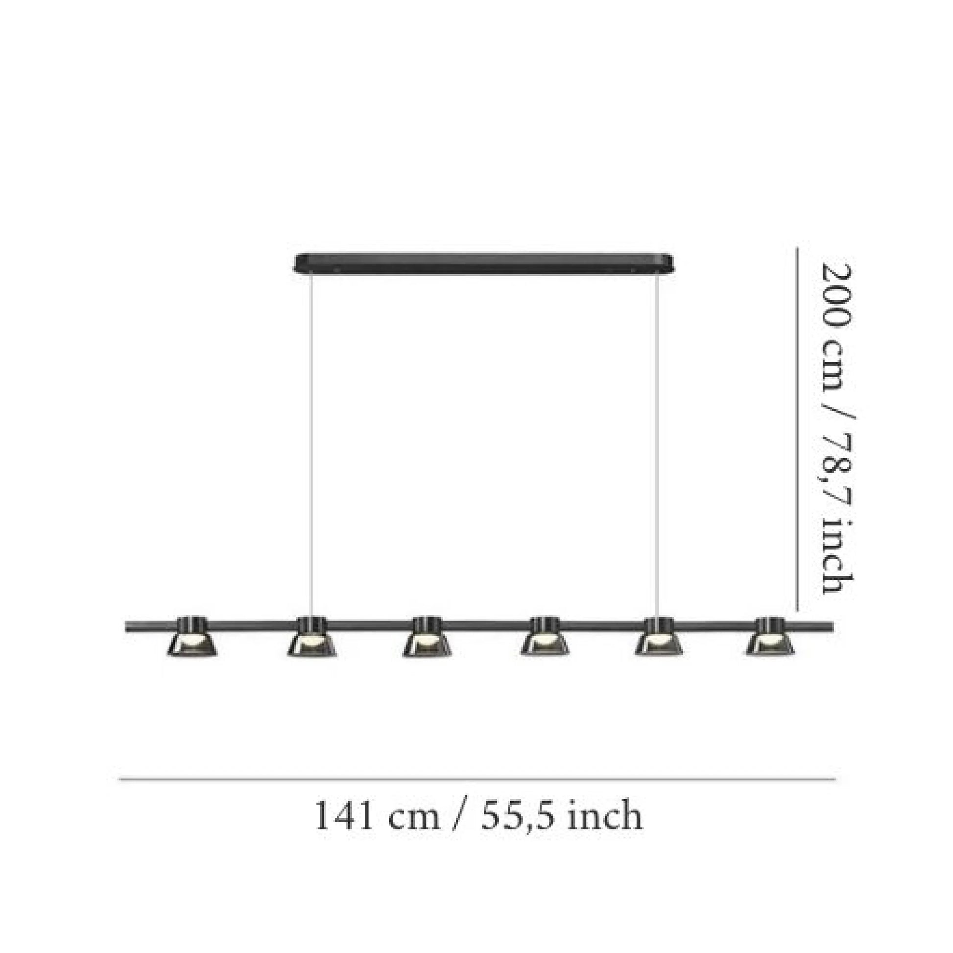 Gunnar Nordic Linear LED Chandelier - Pendant Lights | Lucera Lighting