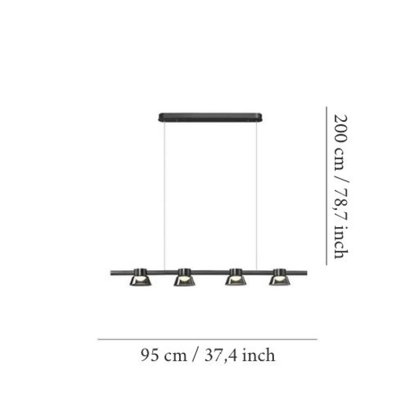 Gunnar Nordic Linear LED Chandelier - Pendant Lights | Lucera Lighting