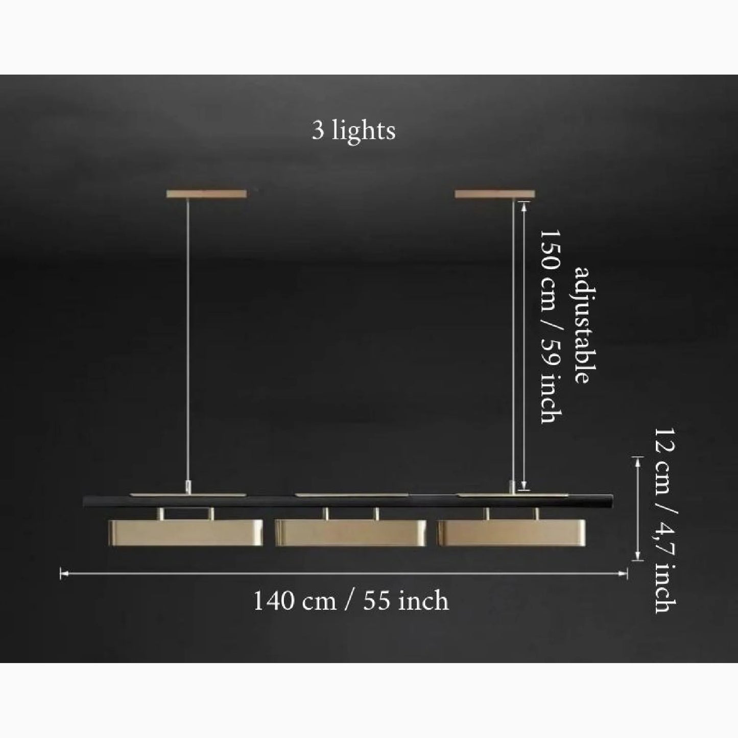 Oskar Modern Minimalistic Blocks LED Chandelier - Pendant Lights | Lucera Lighting