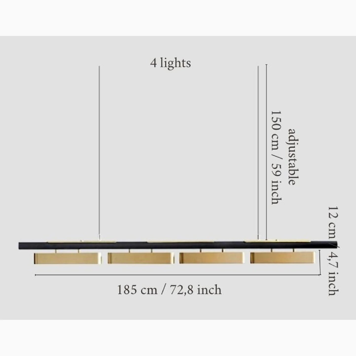 Oskar Modern Minimalistic Blocks LED Chandelier - Pendant Lights | Lucera Lighting