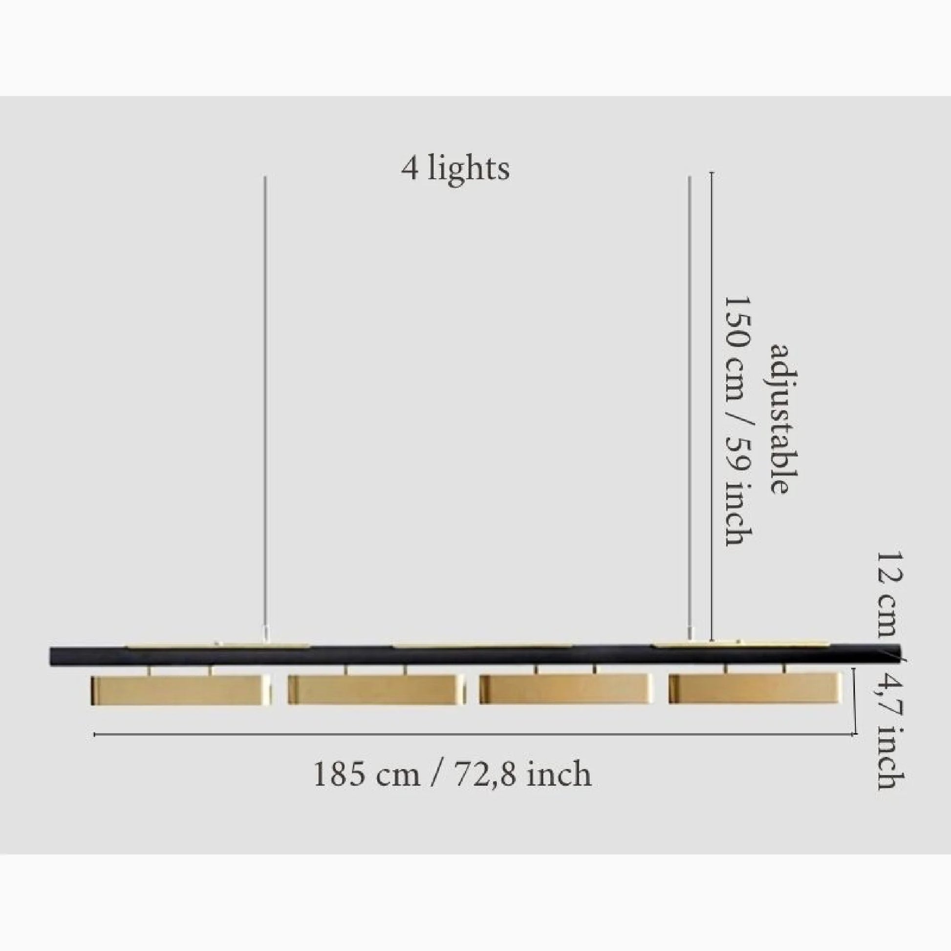 Oskar Modern Minimalistic Blocks LED Chandelier - Pendant Lights | Lucera Lighting