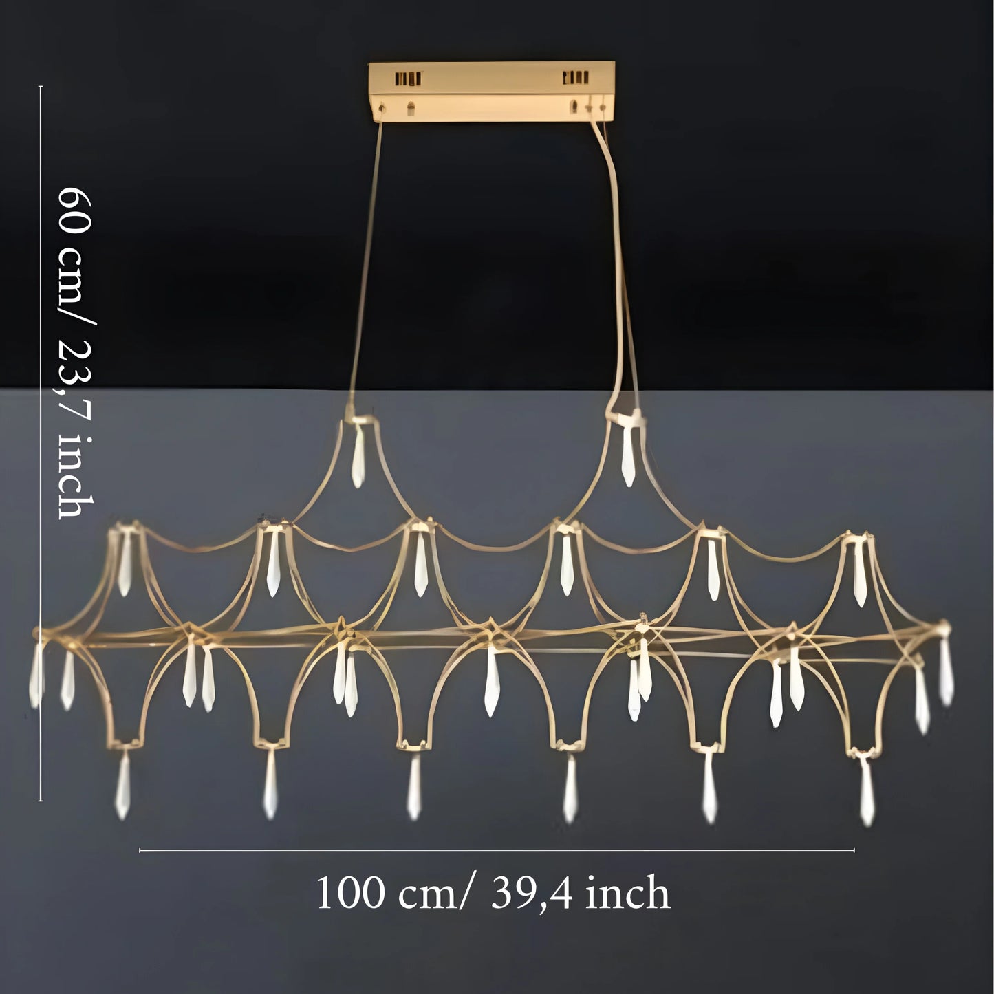 Leif Crystal Stainless Steel Chandelier - Chandeliers | Lucera Lighting