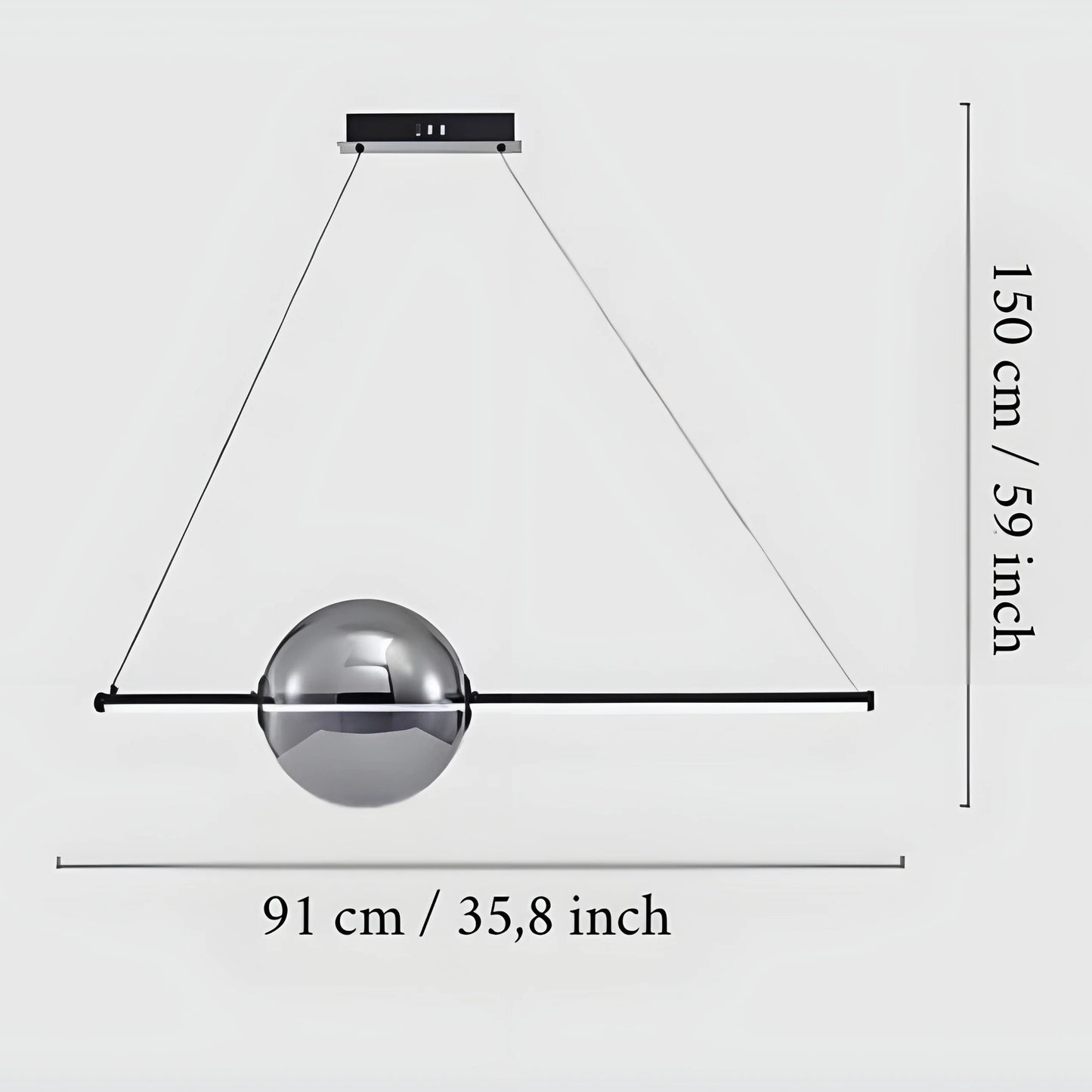 Bjorn Modern Glass LED Chandelier - Pendant Lights | Lucera Lighting