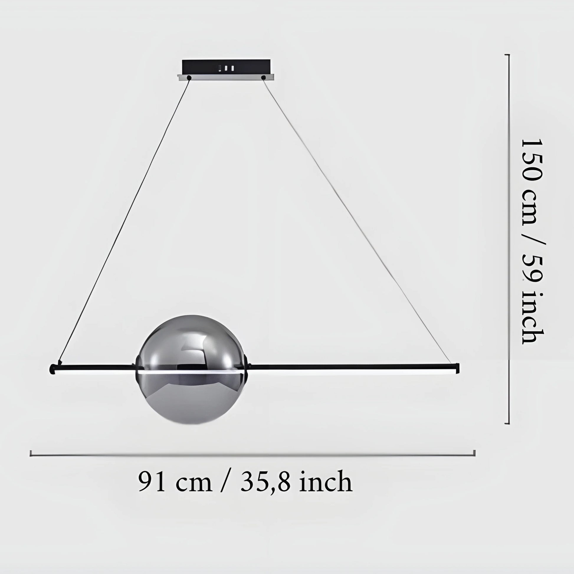 Bjorn Modern Glass LED Chandelier - Pendant Lights | Lucera Lighting