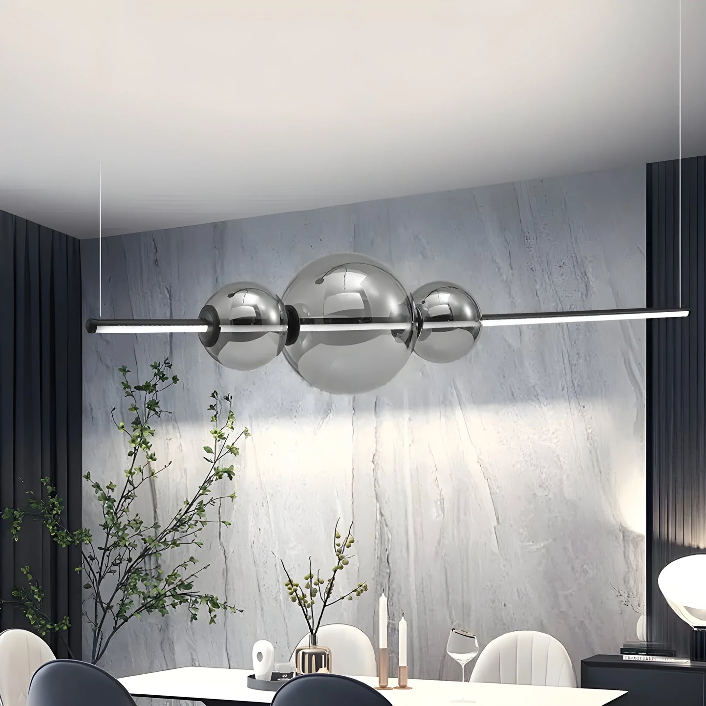 Bjorn Modern Glass LED Chandelier - Pendant Lights | Lucera Lighting