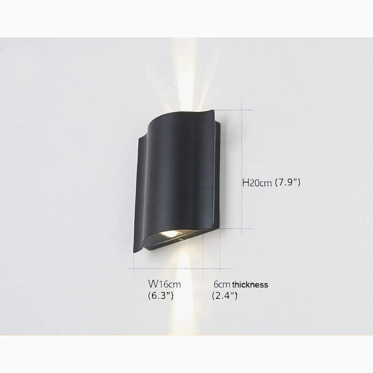 Sable Black Outdoor LED Wall Lamp - Exterior wall | Lucera Lighting