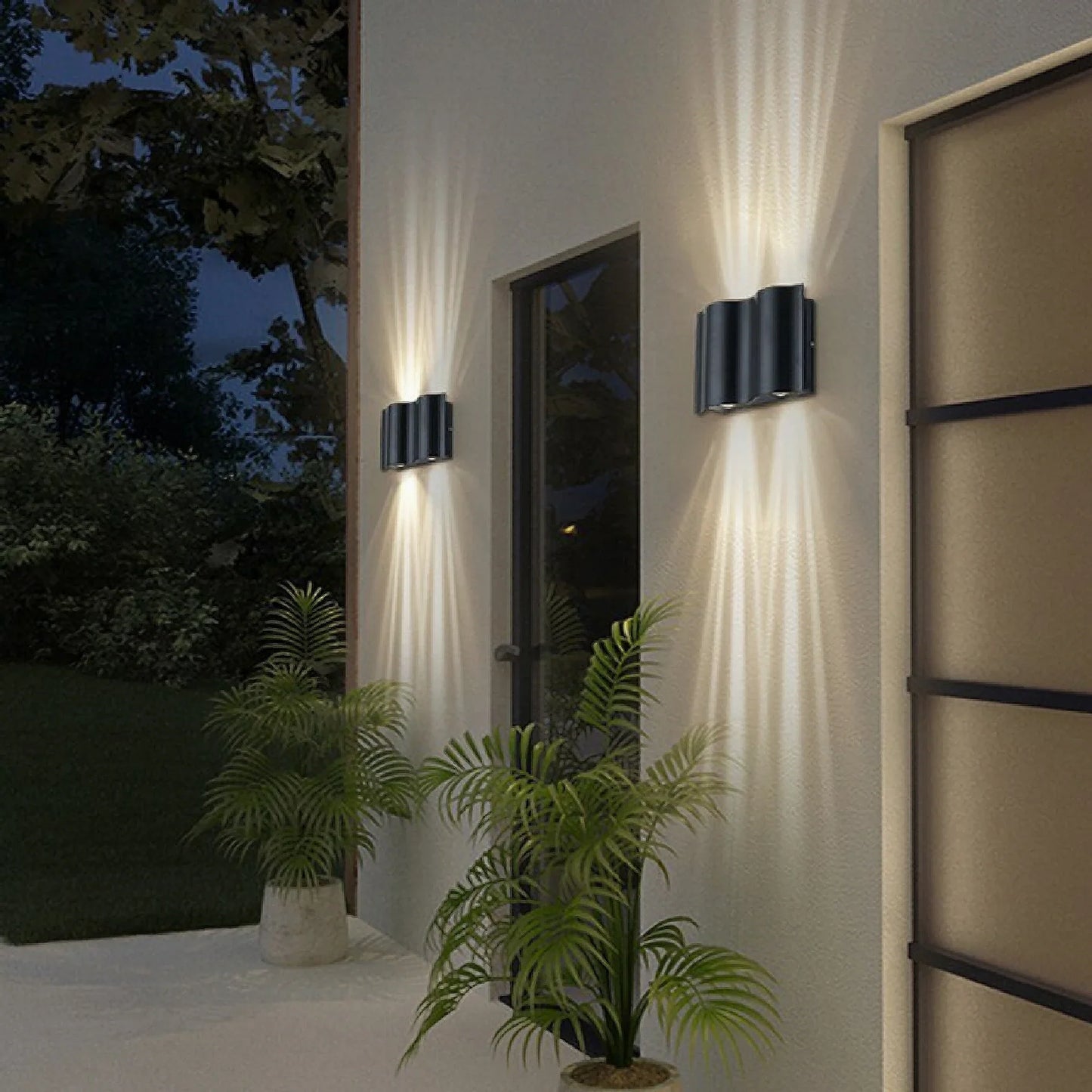 Sable Black Outdoor LED Wall Lamp - Exterior wall | Lucera Lighting