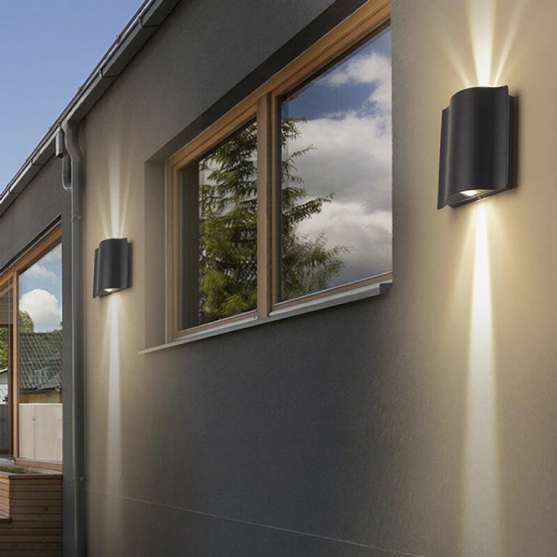 Sable Black Outdoor LED Wall Lamp - Exterior wall | Lucera Lighting