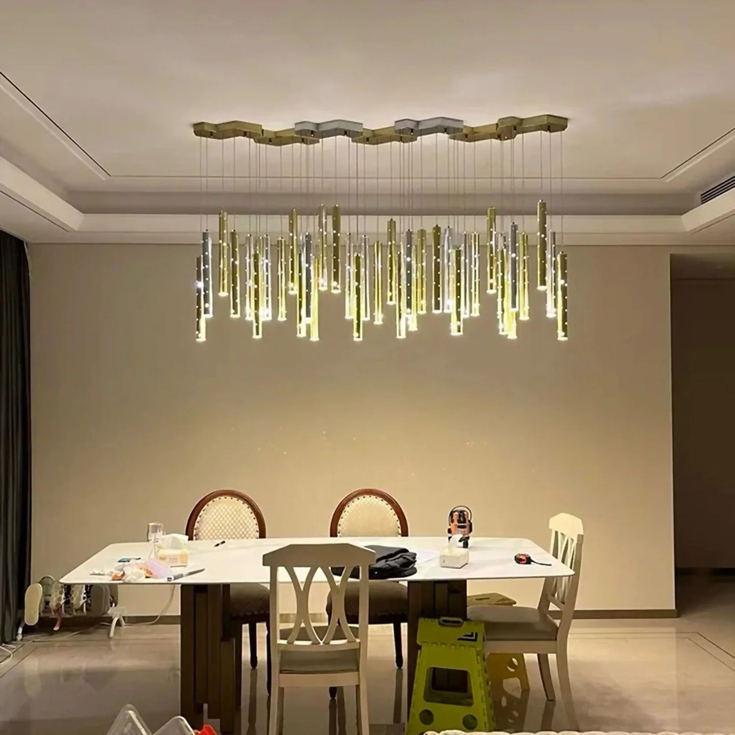 Carmine Magic Star Shining Tubes Pendant Chandelier - Chandeliers | Lucera Lighting
