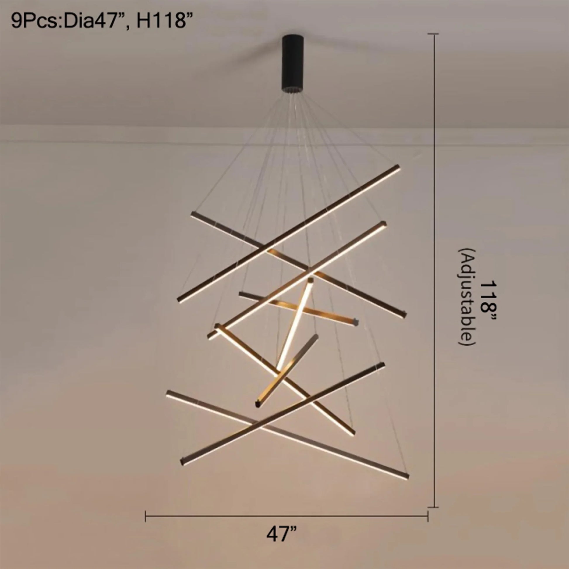 Coral Black LED Chandelier - Chandeliers | Lucera Lighting