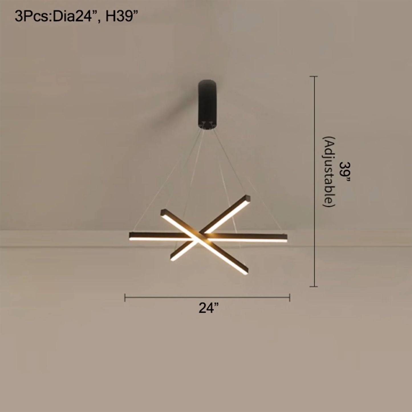 Coral Black LED Chandelier - Chandeliers | Lucera Lighting
