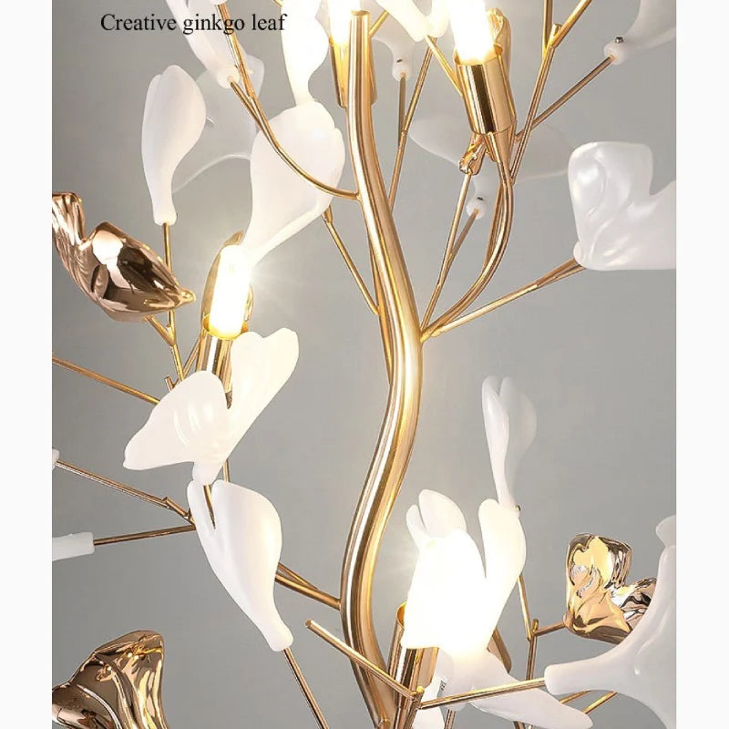 Beryl Ginkgo Leaves LED Floor Lamp - Chandeliers | Lucera Lighting