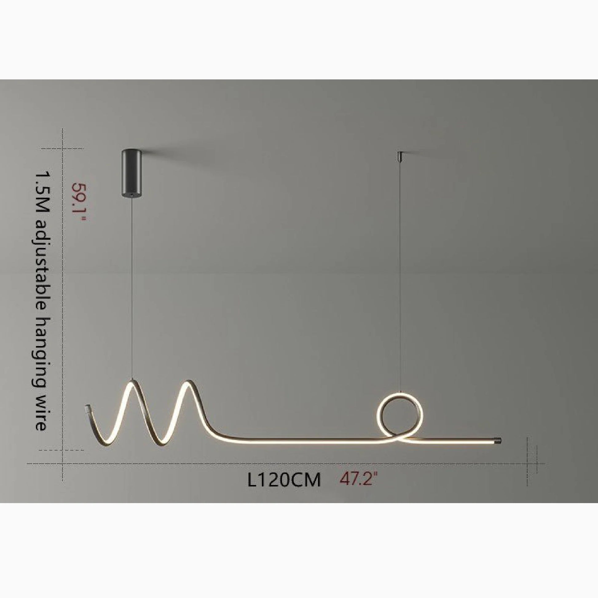 Eira Nordic Pendant Lamp with Long Strip - Pendant Lights | Lucera Lighting