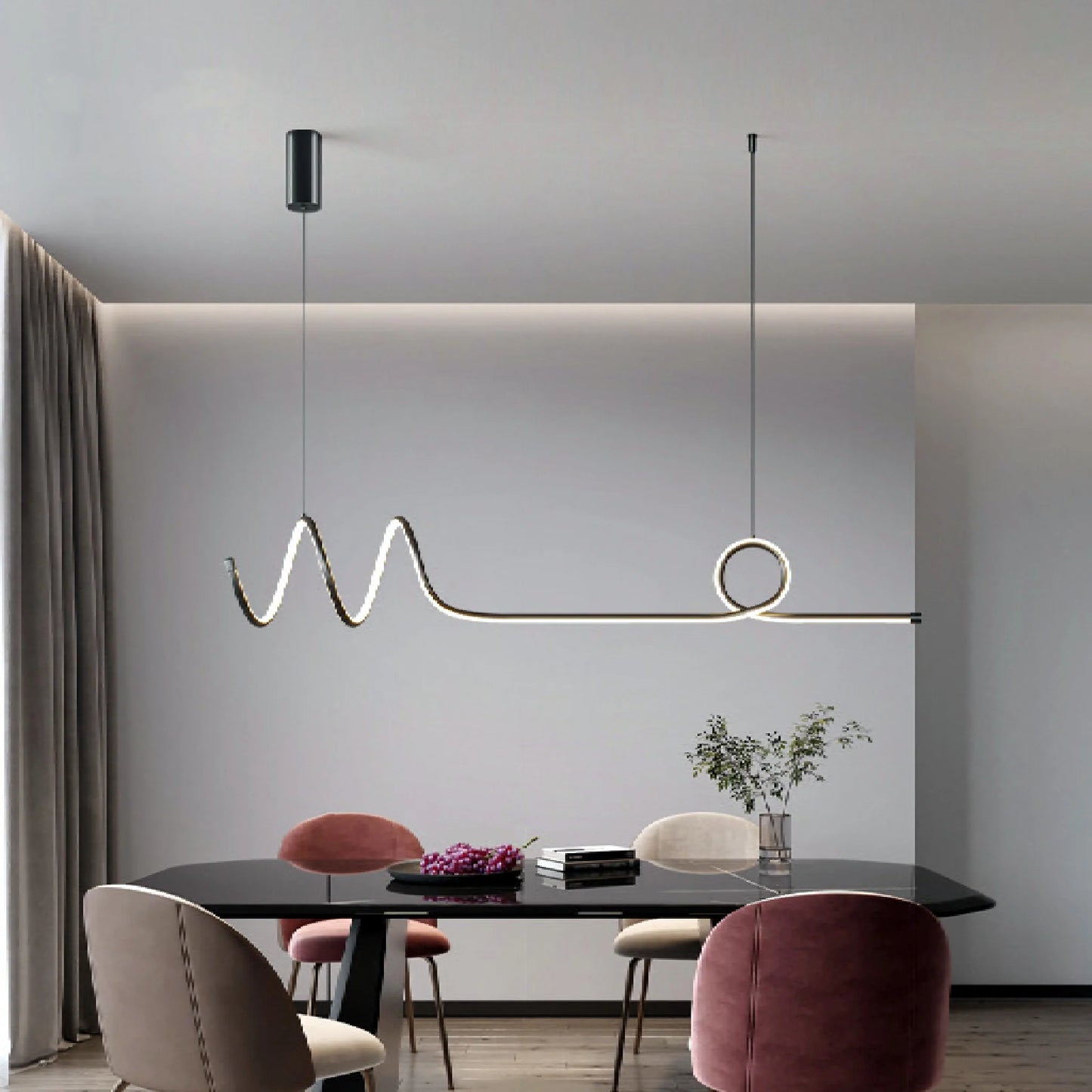 Eira Nordic Pendant Lamp with Long Strip - Pendant Lights | Lucera Lighting